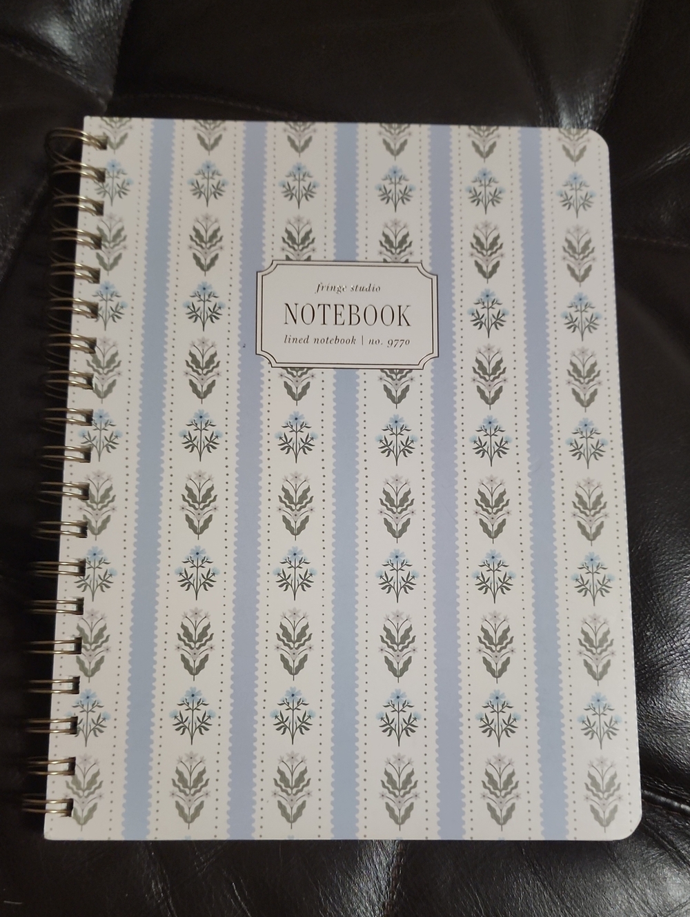 Brand New Fringe Floral Charleston Wavy Blue Spiral 📓 Notebook